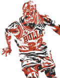 Michael Jordan Chicago Bulls Pixel Art 15 - Poster | Canvas Wall Art Print