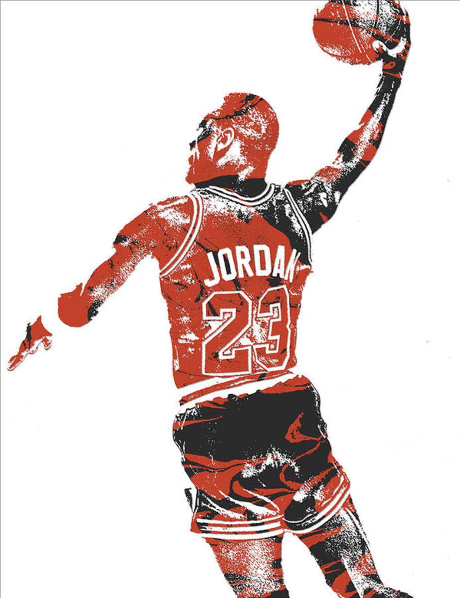 Michael Jordan Chicago Bulls Pixel Art 16 - Poster | Canvas Wall Art Print