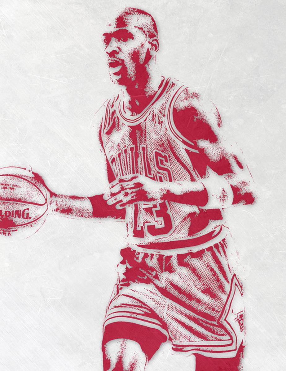 Michael Jordan Chicago Bulls Pixel Art 2 - Poster | Canvas Wall Art Print