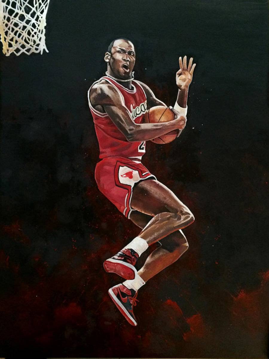 Michael Jordan Cradle Dunk - Poster | Canvas Wall Art Print