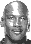 Michael Jordan - Cross Hatching - Poster | Canvas Wall Art Print