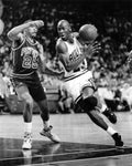 Michael Jordan Driving To The Basket - Poster | Canvas Wall Art Print