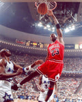 Michael Jordan Dunks With Left Hand - Poster | Canvas Wall Art Print