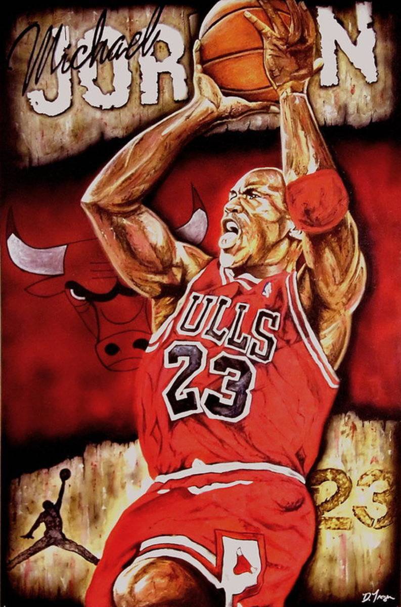 Michael Jordan Oil Painting - Poster | Canvas Wall Art Print