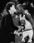 Michael Jordan Talks With Coach - Poster | Canvas Wall Art Print