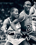 Michael Jordan Trying To Get Position - Poster | Canvas Wall Art Print