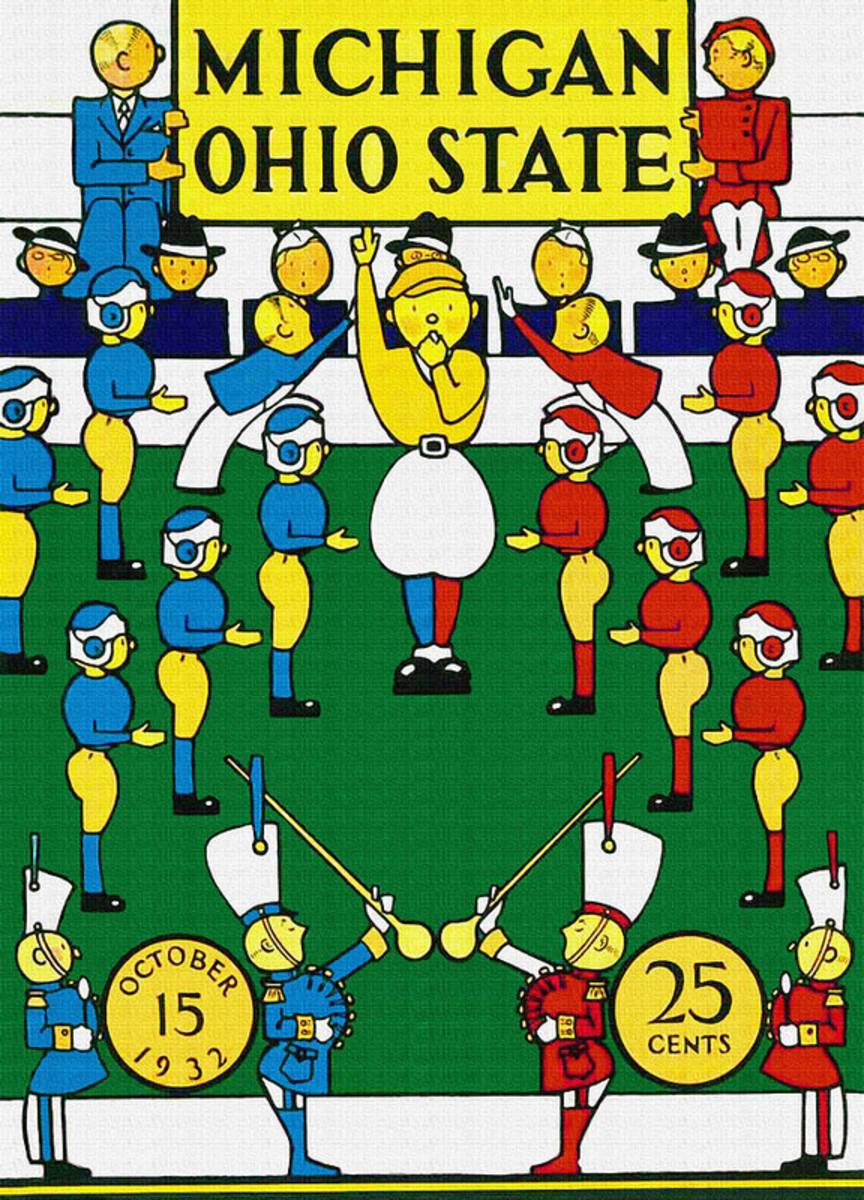 Michigan V Ohio State 1932 Football Program - Poster | Canvas Wall Art Print