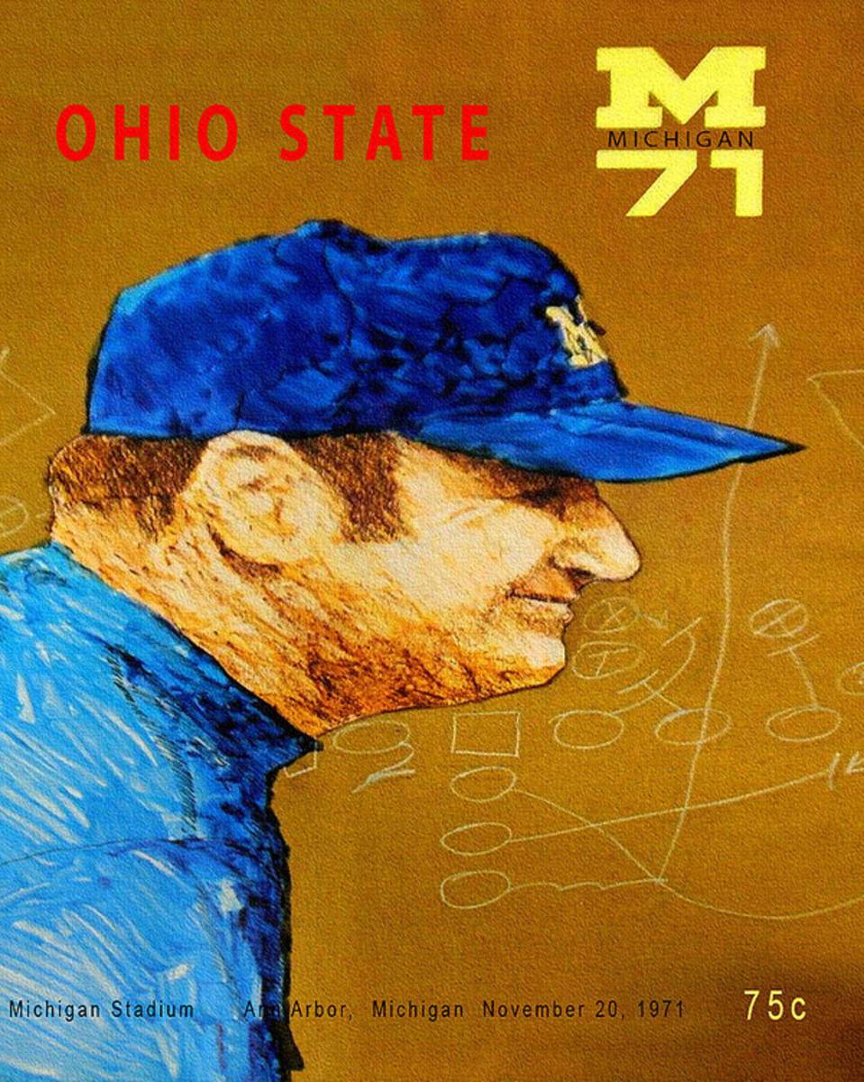 Michigan Versus Ohio State 1971 Program - Poster | Canvas Wall Art Print