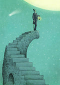 Moon Steps - Poster | Canvas Wall Art Print