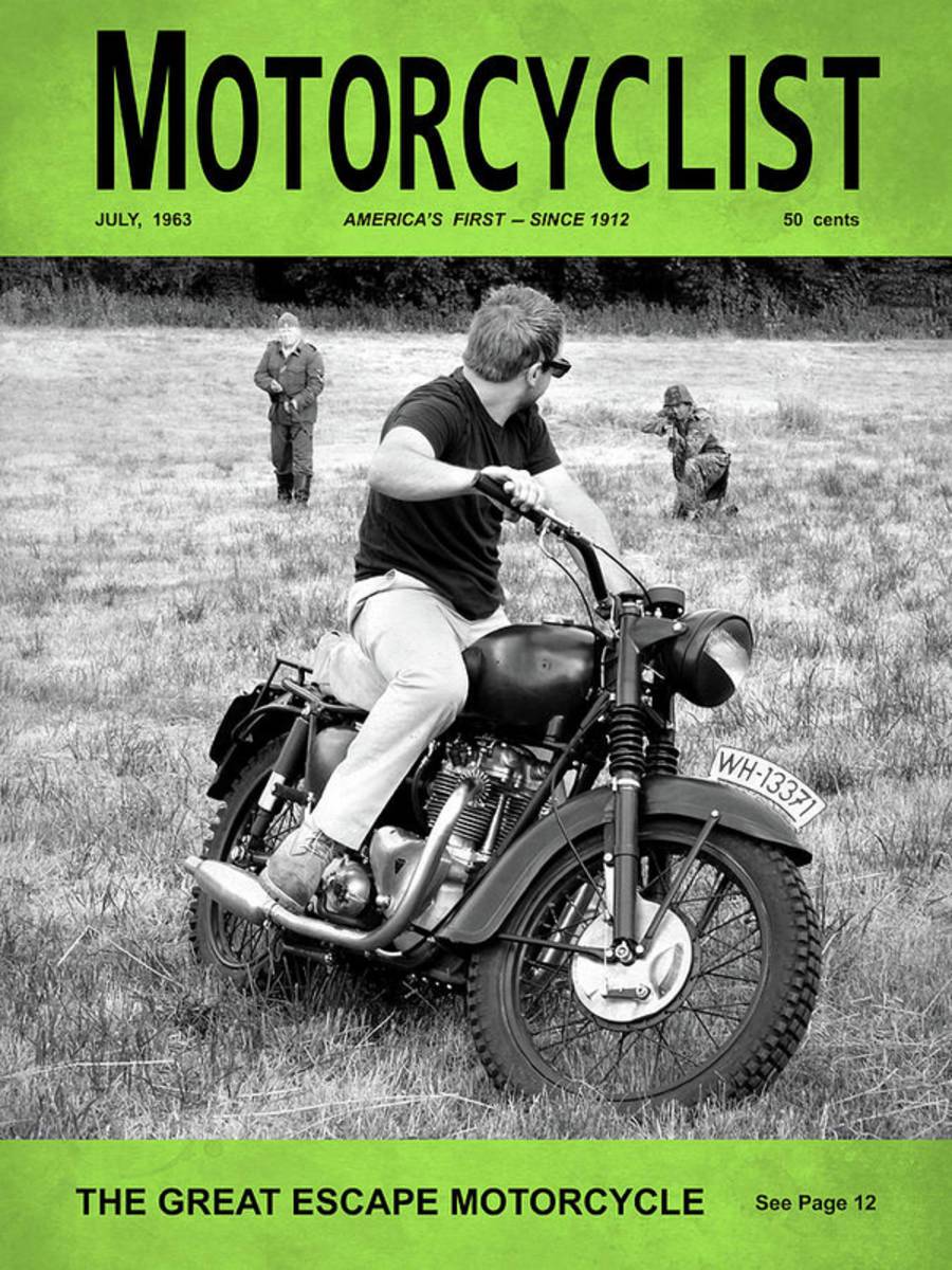 Motorcycle Magazine Great Escape Motorcycle - Poster | Canvas Wall Art Print