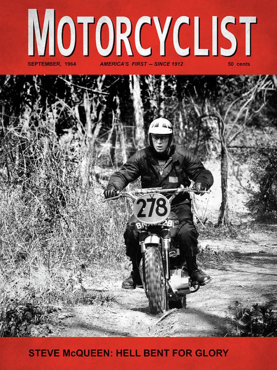 Motorcycle Magazine Mcqueen Isdt 1964 - Poster | Canvas Wall Art Print