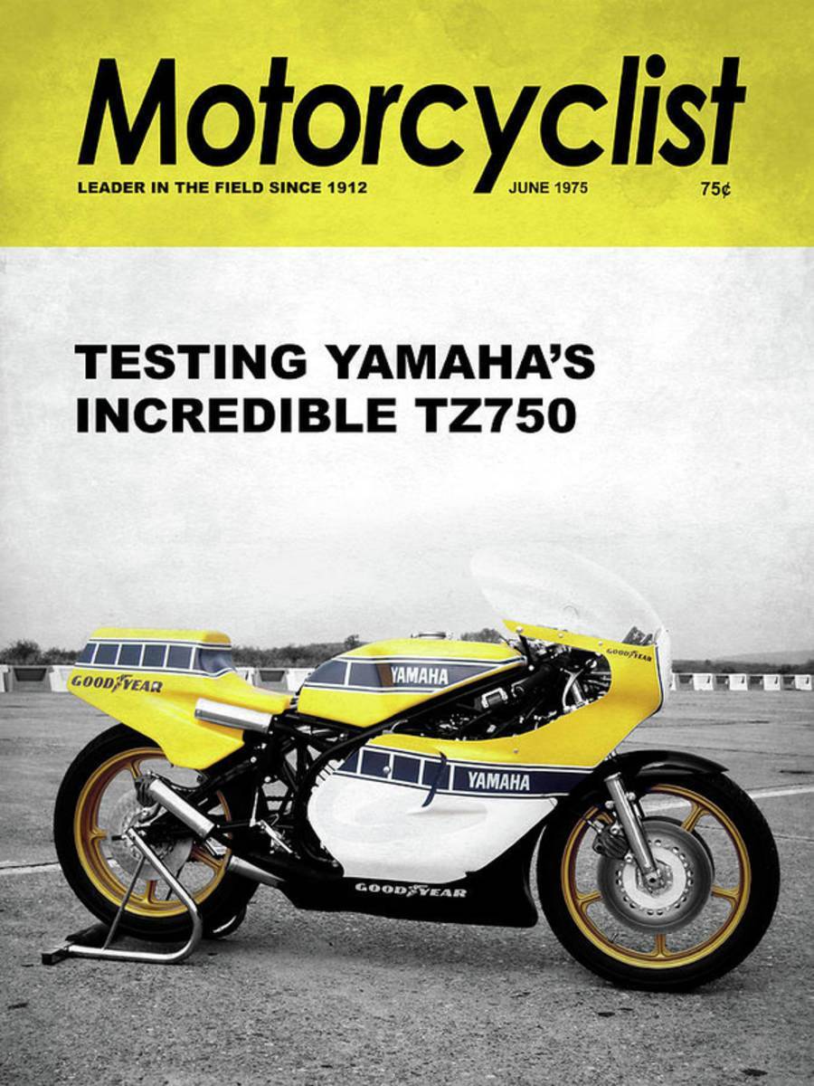 Motorcycle Magazine Yamaha Tz750 1975 - Poster | Canvas Wall Art Print