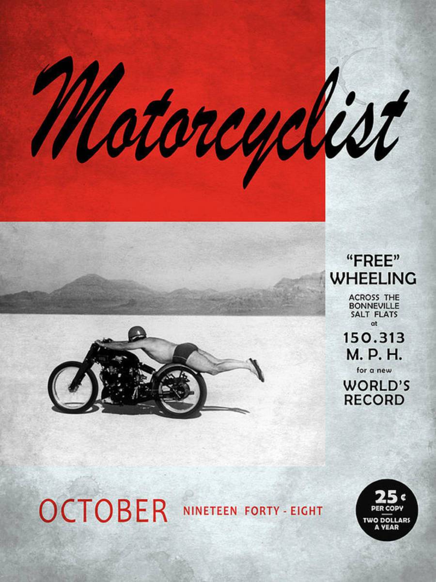 Motorcyclist Magazine - Rollie Free - Poster | Canvas Wall Art Print
