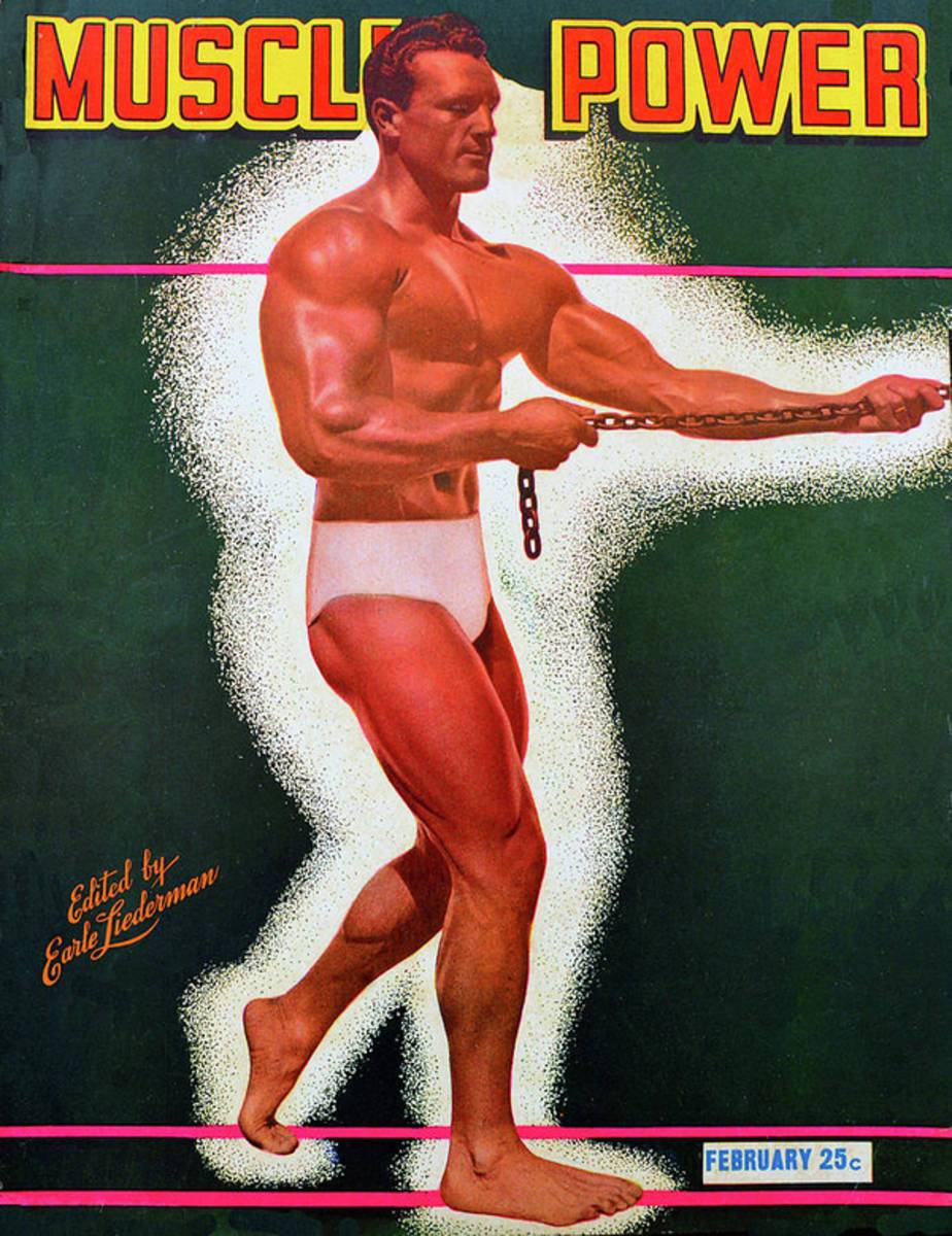Muscle Power Mag February 1948 - Poster | Canvas Wall Art Print