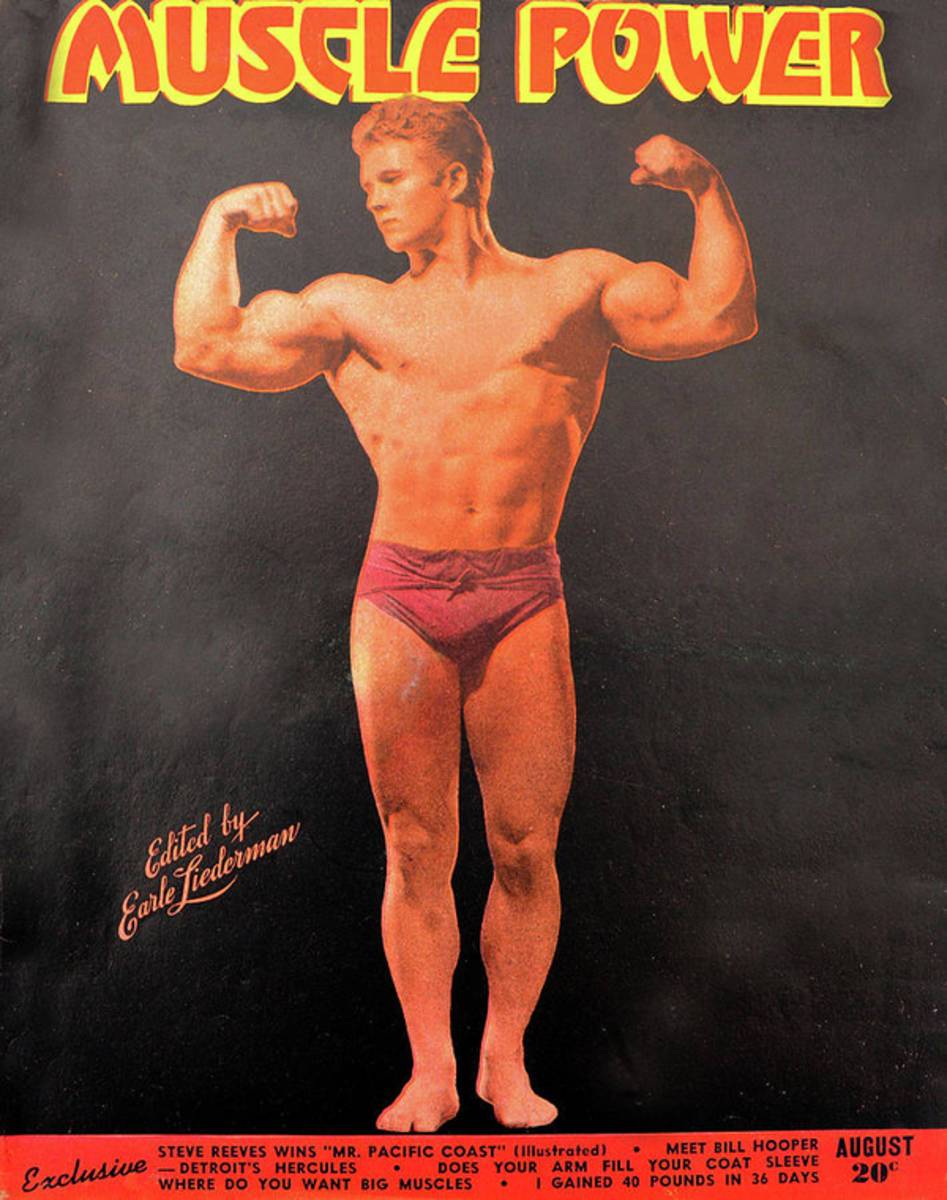 Muscle Power Mag Aug 1947 - Poster | Canvas Wall Art Print