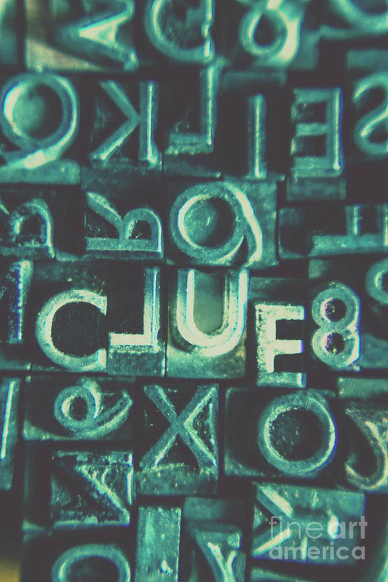 Mystery Writer Clue - Poster | Canvas Wall Art Print