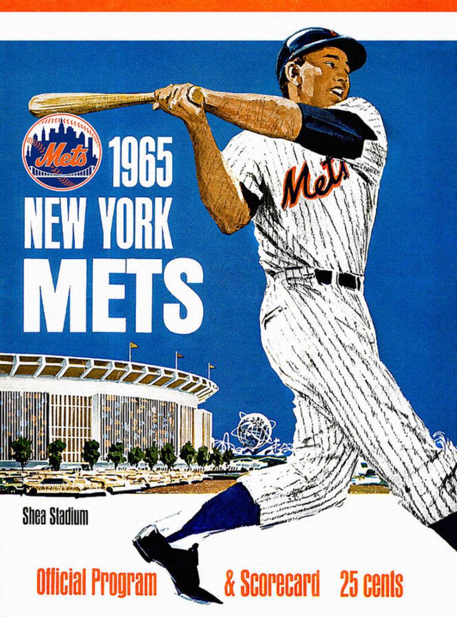 New York Mets 1965 Official Program - Poster | Canvas Wall Art Print