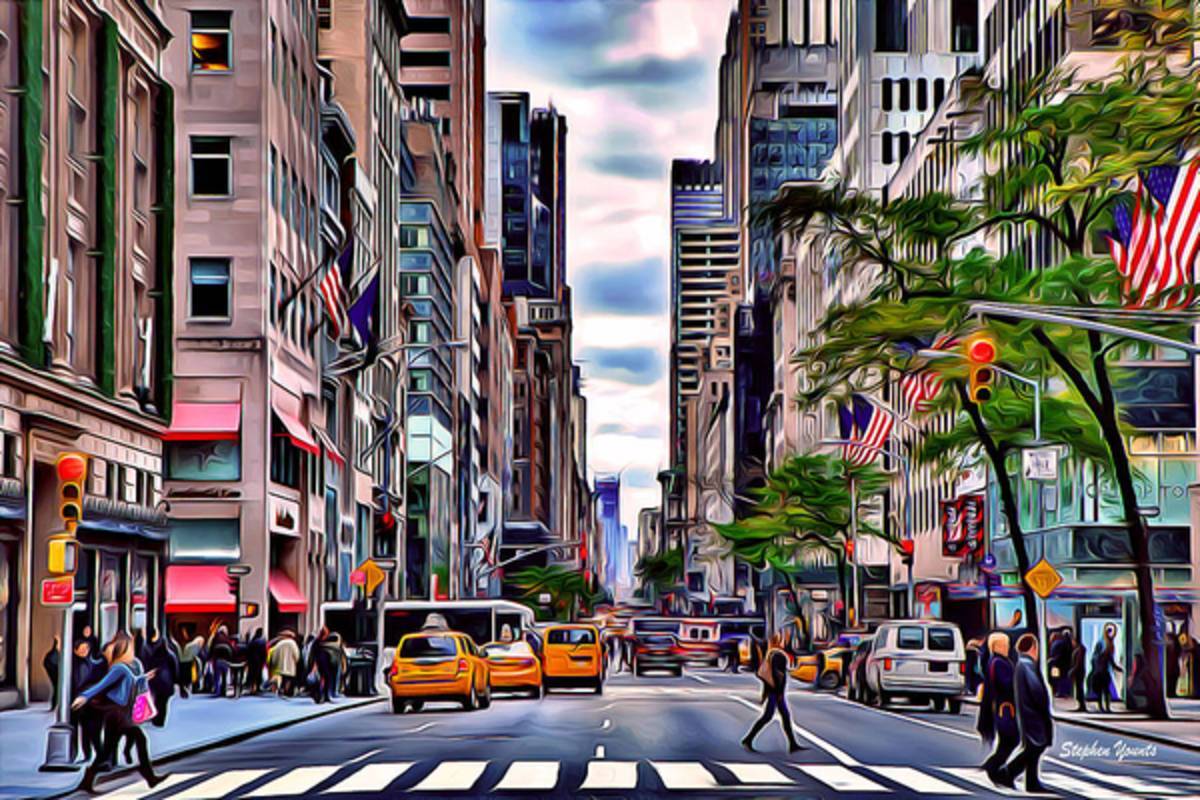 New York Street - Poster | Canvas Wall Art Print