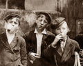 Newsboys Smoking - 1910 Child Labor Photo - Poster | Canvas Wall Art Print