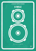 No491 My 8 Mile Minimal Movie - Rapper - Poster | Canvas Wall Art Print