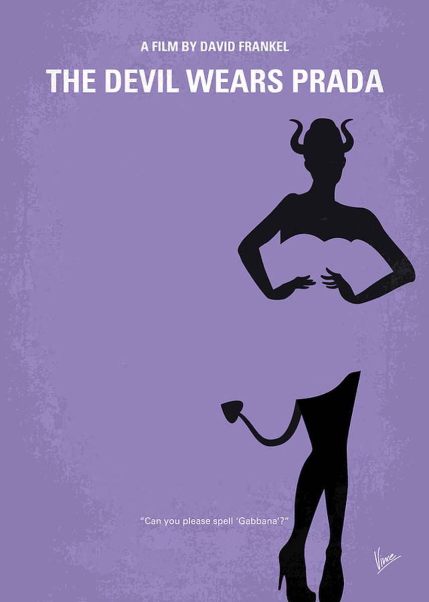 No661 My The Devil Wears Prada Minimal Movie Poster - Poster | Canvas Wall Art Print