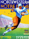 Notre Dame Versus Northwestern 1930 Program - Poster | Canvas Wall Art Print