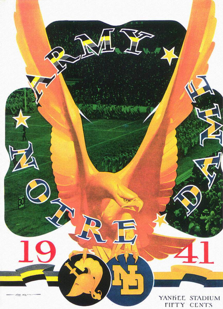 Notre Dame V Army 1941 Football Program - Poster | Canvas Wall Art Print