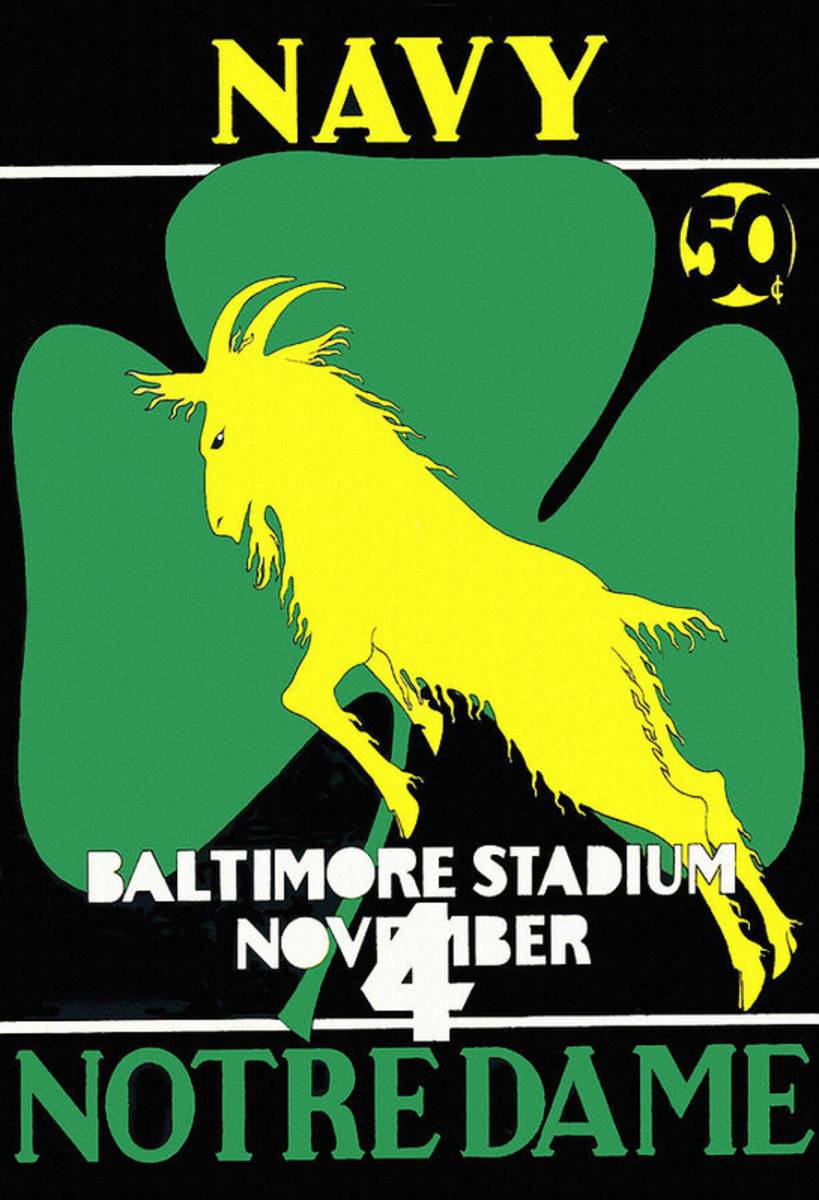 Notre Dame V Navy 1932 Football Program - Poster | Canvas Wall Art Print