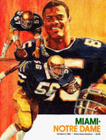 Notre Dame Versus Miami 1982 Program - Poster | Canvas Wall Art Print