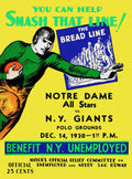 Notre Dame Versus Ny Giants Football Program - Poster | Canvas Wall Art Print