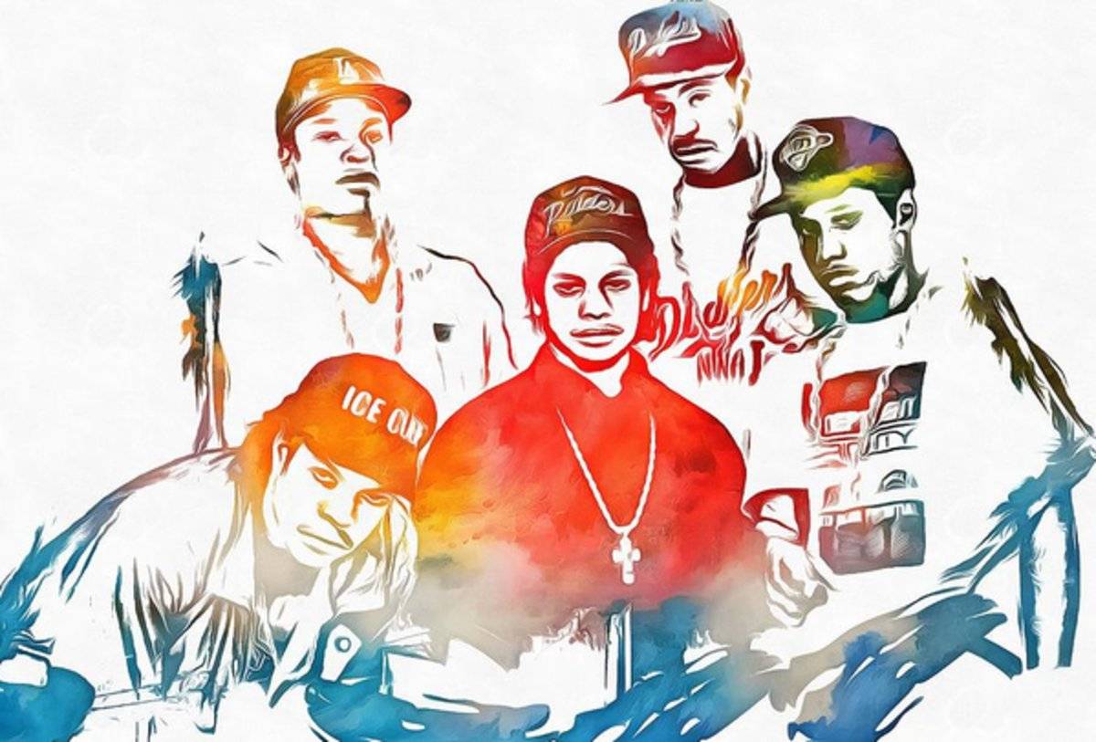 Nwa Color Tribute - Rapper - Poster | Canvas Wall Art Print