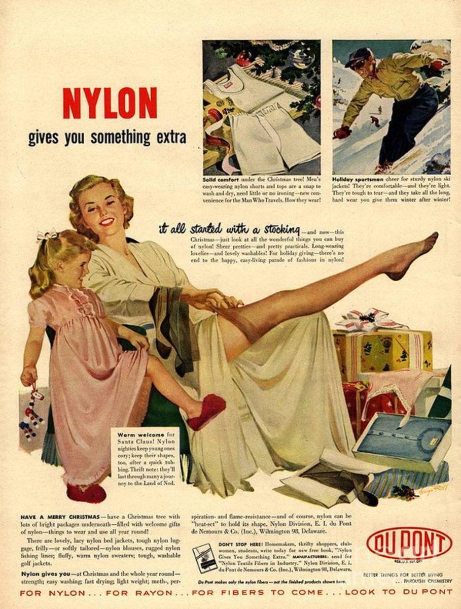 Nylon By Dupont 1940S Usa Nylons - Poster | Canvas Wall Art Print