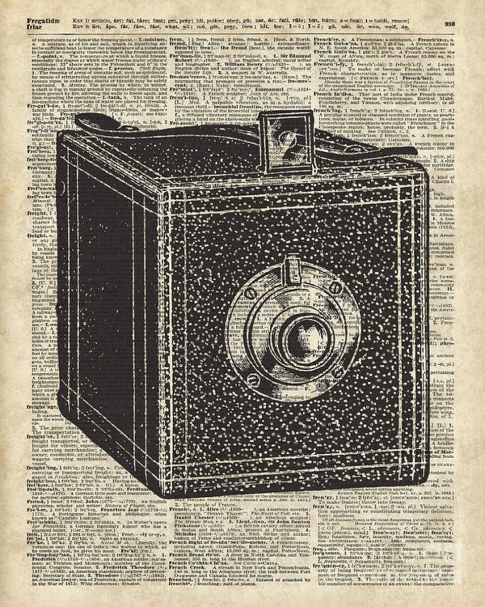 Old Camera Cube - Poster | Canvas Wall Art Print