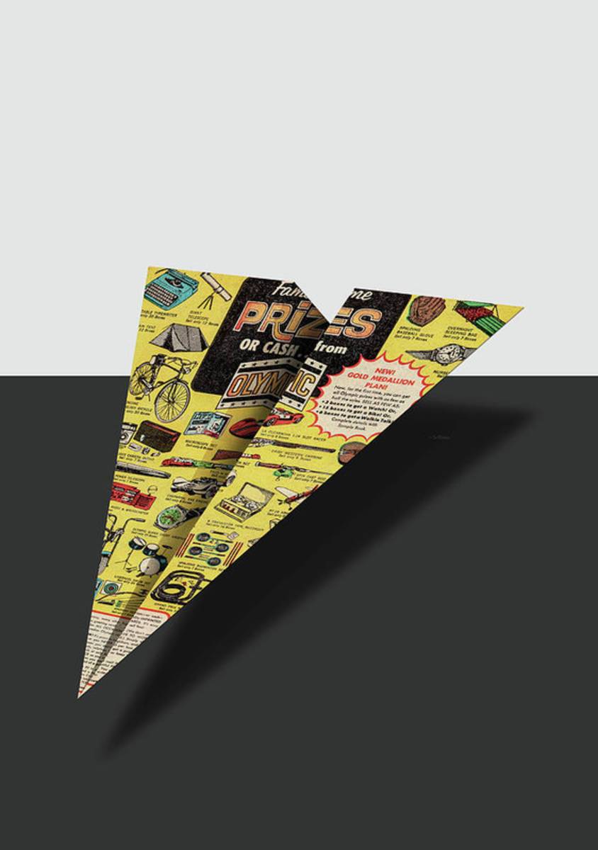 Olympic Sales Club Comic Book Ad Paper Airplane - Poster | Canvas Wall Art Print
