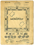 Original Patent For Monopoly Board Game - Poster | Canvas Wall Art Print