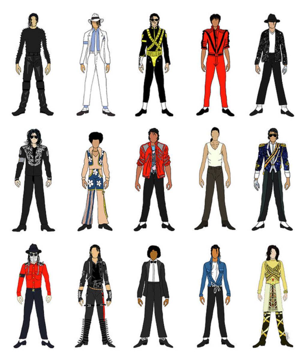 Outfits Of Michael Jackson - Poster | Canvas Wall Art Print