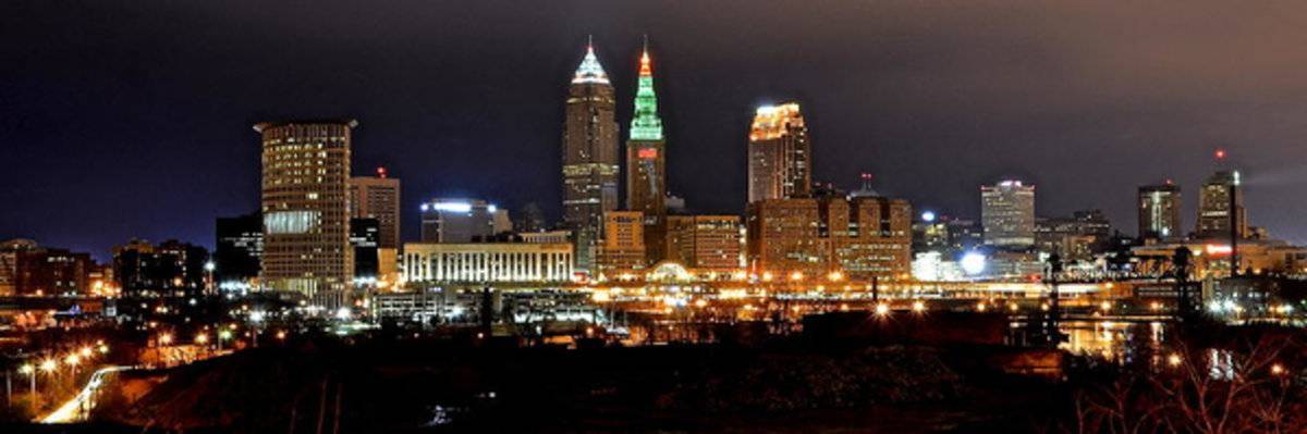 Panoramic Cleveland - Poster | Canvas Wall Art Print