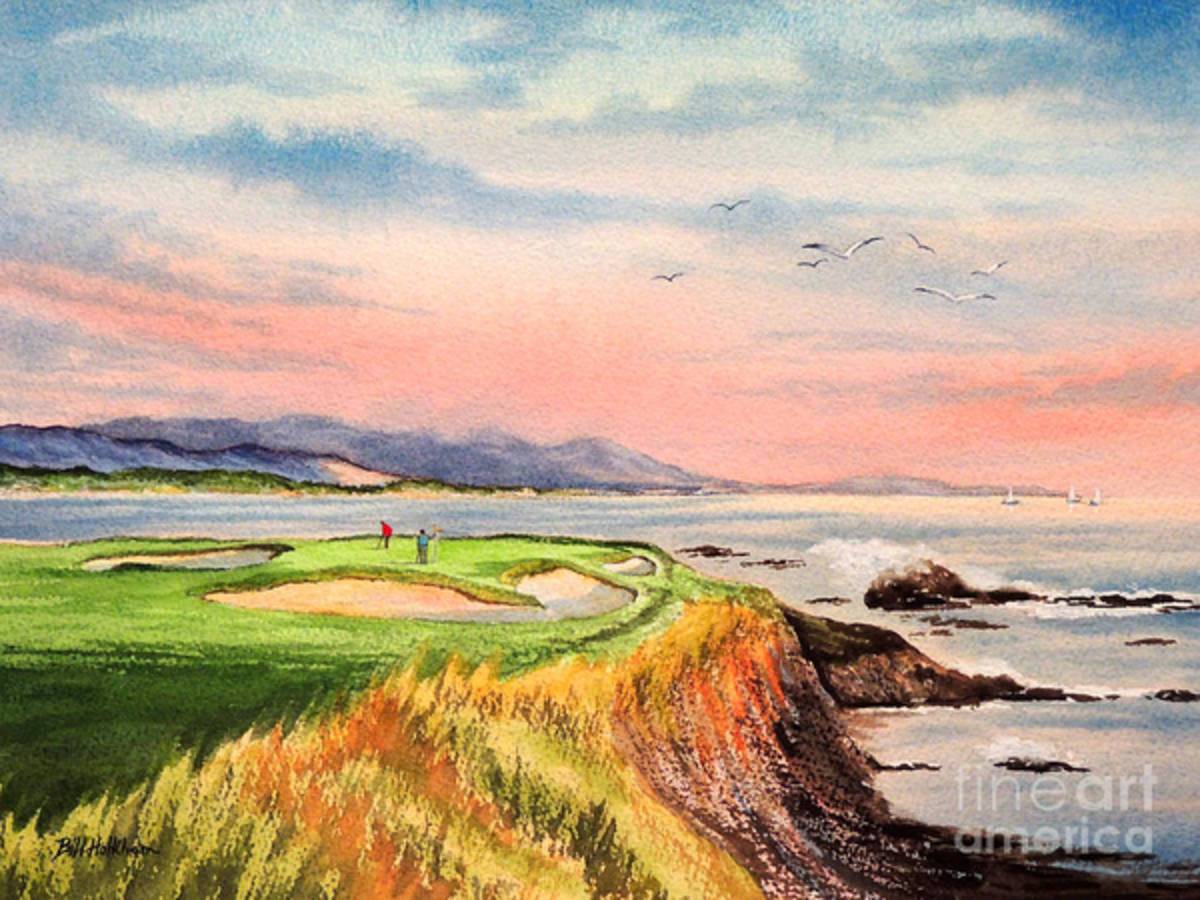 Pebble Beach Golf Course Hole 7 - Poster | Canvas Wall Art Print