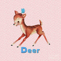 Playful Baby Deer Pattern - Poster | Canvas Wall Art Print