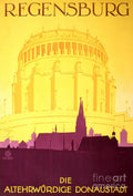 Regensburg Germany Vintage Travel - Poster | Canvas Wall Art Print