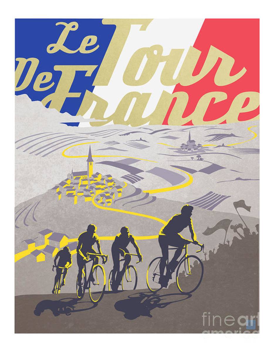Retro Tour De France - Poster | Canvas Wall Art Print