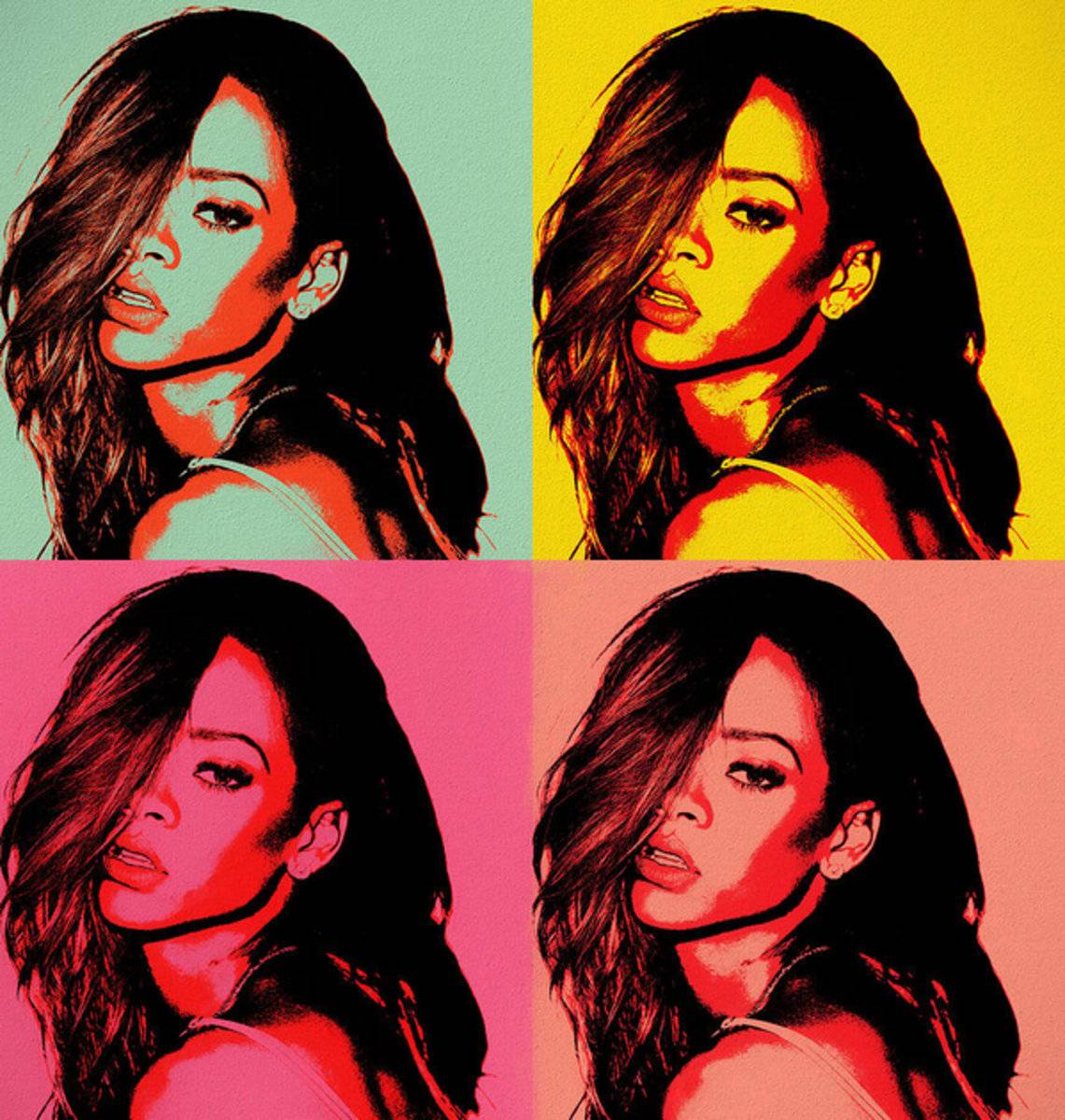 Rihanna Pop Art - Rapper - Poster | Canvas Wall Art Print