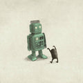 Robot Vs Alien - Poster | Canvas Wall Art Print