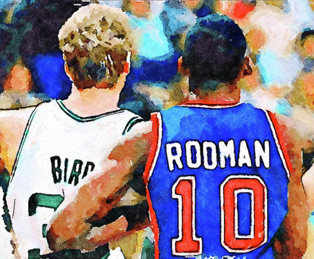 Rodman Vs Bird No Blood No Foul - Poster | Canvas Wall Art Print