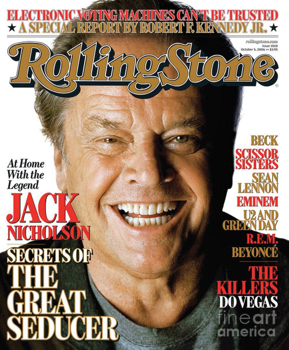 Rolling Stone Cover - Volume #1010 - 10/5/2006 - Jack Nicholson - Poster | Canvas Wall Art Print
