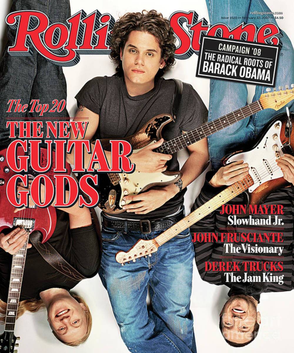 Rolling Stone Cover - Volume #1020 - 2/22/2007 - John Mayer, Derek Trucks, John Frusciante - Poster | Canvas Wall Art Print