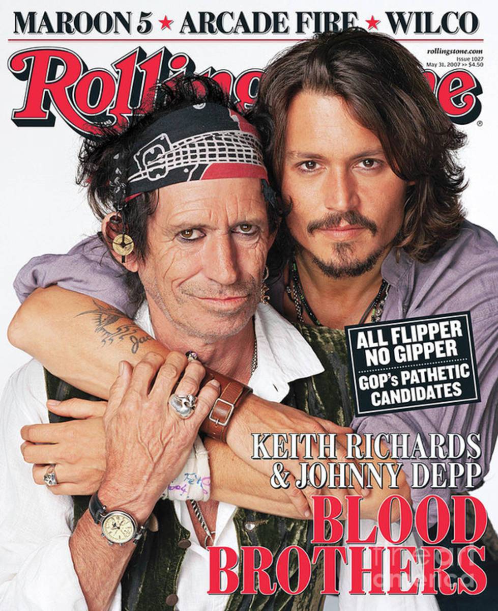 Rolling Stone Cover - Volume #1027 - 5/31/2007 - Johnny Depp And Keith Richards - Poster | Canvas Wall Art Print