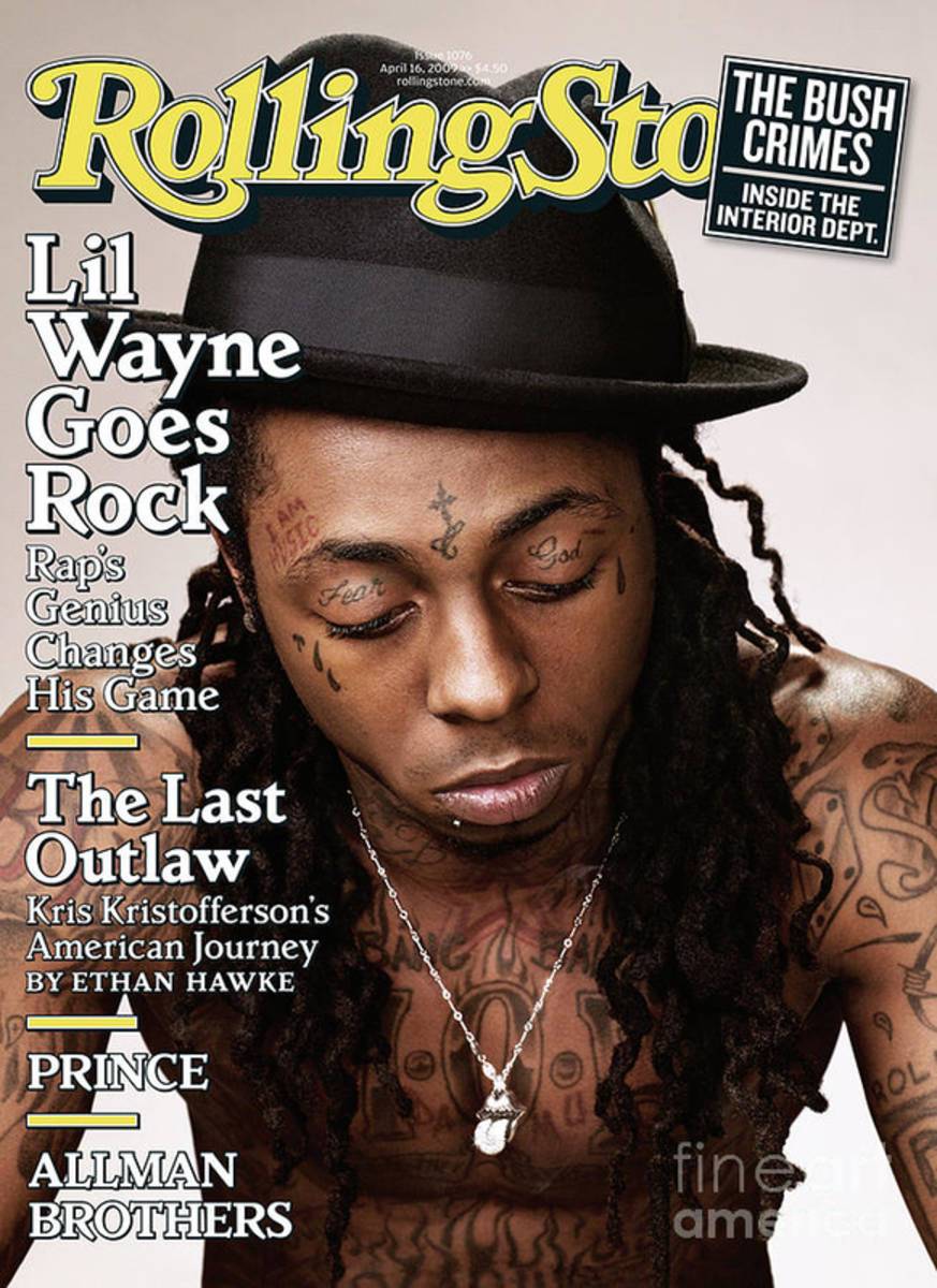 Rolling Stone Cover - Volume #1076 - 4/16/2009 - Lil Wayne - Poster | Canvas Wall Art Print
