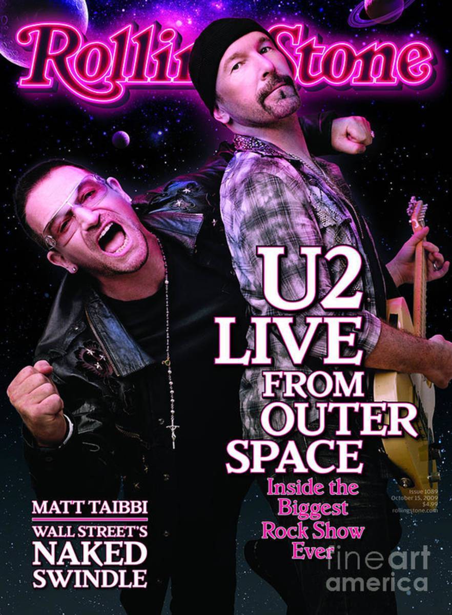 Rolling Stone Cover - Volume #1089 - 10/15/2009 - Bono And The Edge - Poster | Canvas Wall Art Print