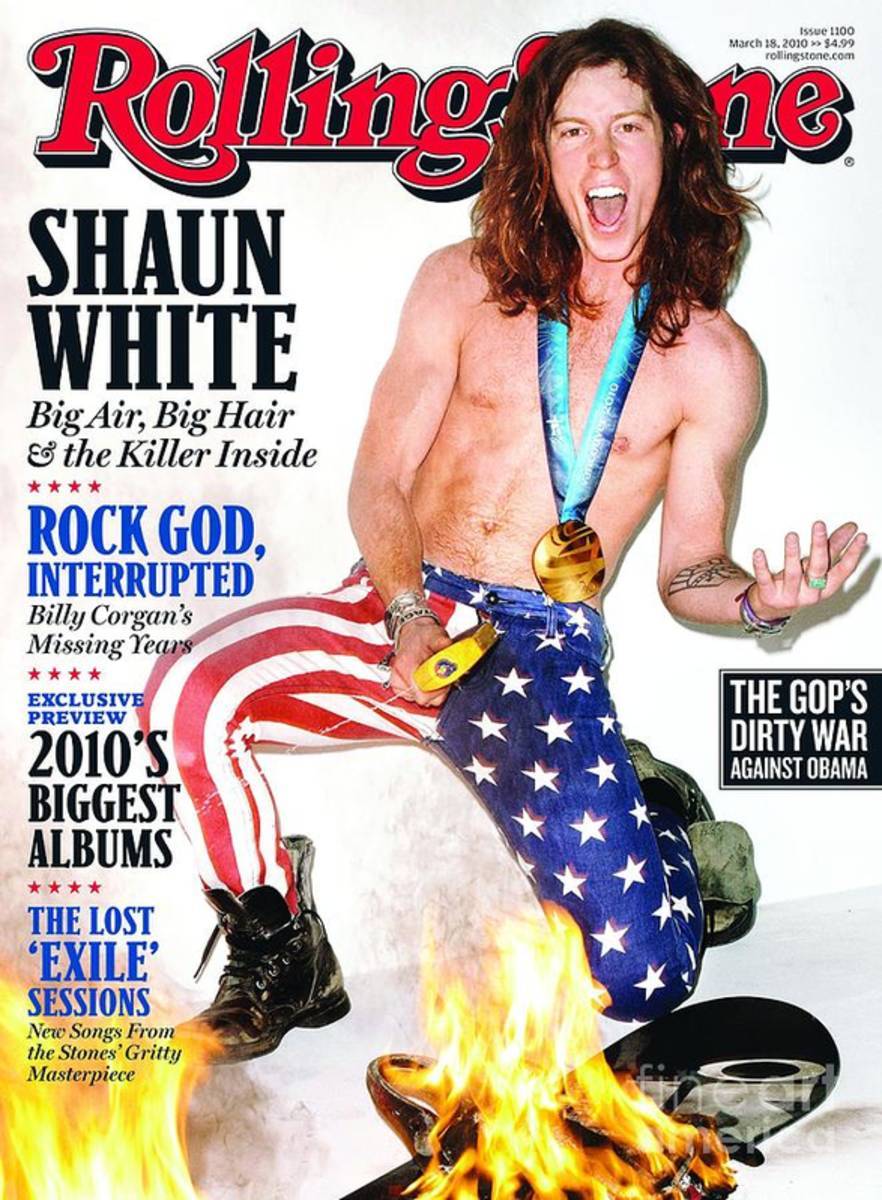 Rolling Stone Cover - Volume #1100 - 3/18/2010 - Shaun White - Poster | Canvas Wall Art Print